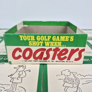 Vintage 1989 Your Golf Game’s Shot When Coasters Set of 20 w/ Box Humor